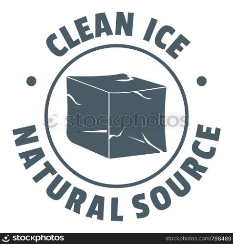 Ice cube logo. Simple illustration of ice cube vector logo for web. Ice cube logo, simple gray style