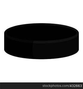 Ice hockey puck icon flat isolated on white background vector illustration. Ice hockey puck icon isolated