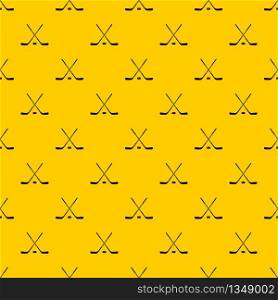 Ice hockey sticks pattern seamless vector repeat geometric yellow for any design. Ice hockey sticks pattern vector