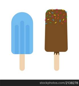 Ice lolly. Ice cream on a stick