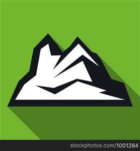 Ice mountain icon. Flat illustration of ice mountain vector icon for web design. Ice mountain icon, flat style