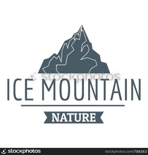 Ice mountain logo. Simple illustration of ice mountain vector logo for web. Ice mountain logo, simple gray style