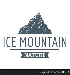 Ice mountain logo. Simple illustration of ice mountain vector logo for web. Ice mountain logo, simple gray style