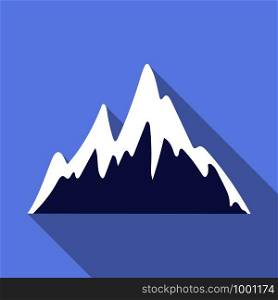 Ice mountain peak icon. Flat illustration of ice mountain peak vector icon for web design. Ice mountain peak icon, flat style