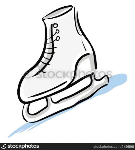 Ice skate illustration vector on white background
