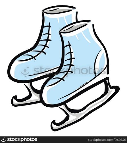 Ice skates illustration vector on white background