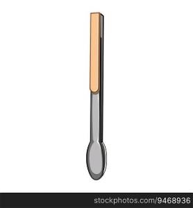 ice tongs hand cartoon. outdoor line, chef braai, grilling c&ing ice tongs hand sign. isolated symbol vector illustration. ice tongs hand cartoon vector illustration