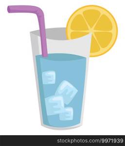 Ice water, illustration, vector on white background