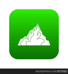 Iceberg icon digital green for any design isolated on white vector illustration. Iceberg icon digital green