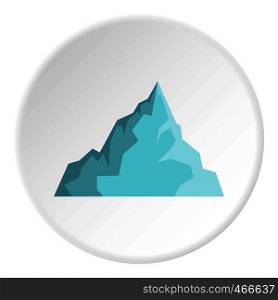 Iceberg icon in flat circle isolated on white background vector illustration for web. Iceberg icon circle