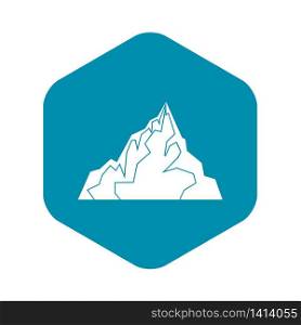 Iceberg icon. Simple illustration of iceberg vector icon for web. Iceberg icon, simple style