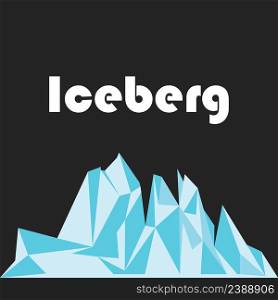 iceberg icon vector, illustration design template .