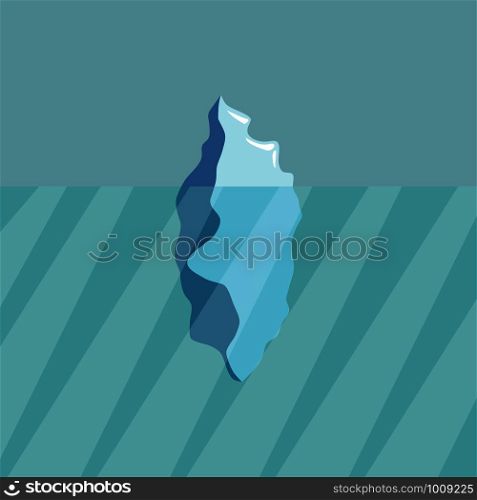 iceberg in the ocean in the style of flat. iceberg in the ocean in flat style
