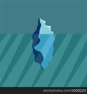 iceberg in the ocean in the style of flat. iceberg in the ocean in flat style