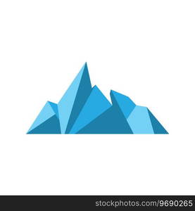 Iceberg Logo, Antarctica Logo Design, Simple Nature Landscape Vector Illustration Template