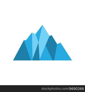 Iceberg Logo, Antarctica Logo Design, Simple Nature Landscape Vector Illustration Template