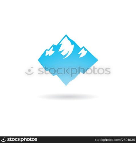 Iceberg Logo Illustration In Isolated White Background