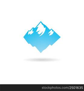 Iceberg Logo Illustration In Isolated White Background