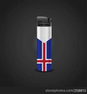 Iceland Cigrette Lighter Vector design