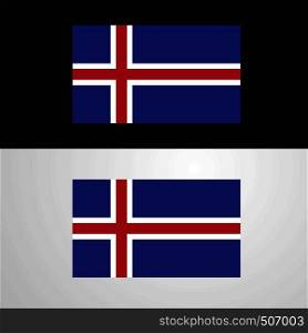 Iceland Flag banner design