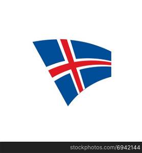Iceland flag, vector illustration. Iceland flag, vector illustration on a white background