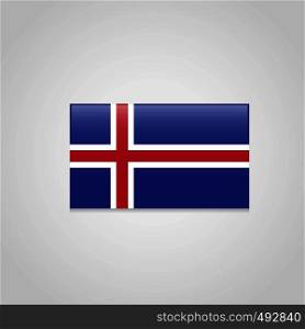 Iceland Flag Vector. Vector EPS10 Abstract Template background