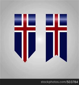Iceland Haning Flag. Vector EPS10 Abstract Template background
