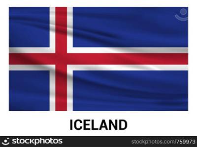 Iceland independence day design vector
