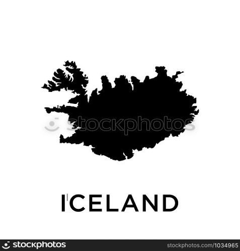 Iceland map icon design trendy