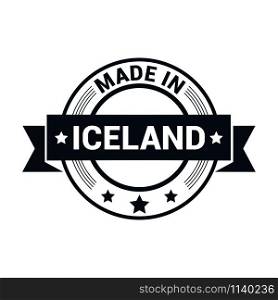Iceland stamp design vector