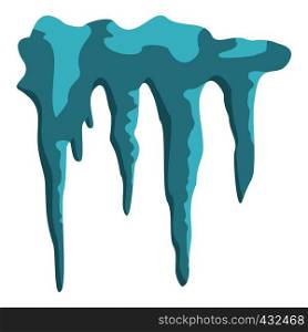 Icicles icon flat isolated on white background vector illustration. Icicles icon isolated