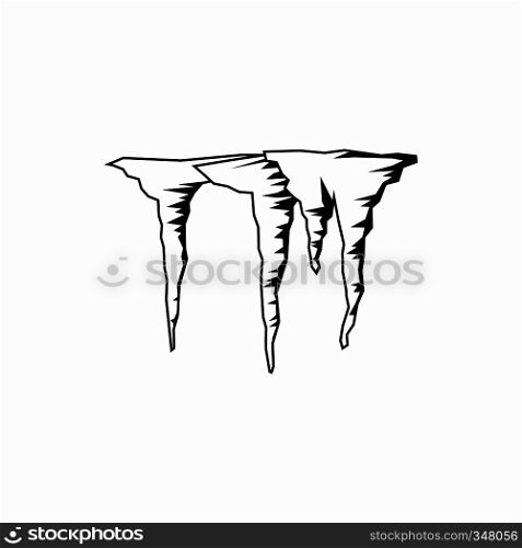 Icicles icon in simple style isolated on white background. Icicles icon, simple style
