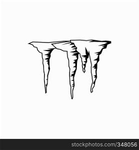 Icicles icon in simple style isolated on white background. Icicles icon, simple style