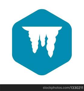 Icicles icon in simple style isolated vector illustration. Icicles icon, simple style