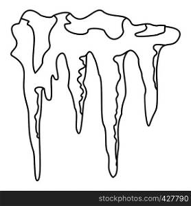 Icicles icon. Outline illustration of icicles vector icon for web. Icicles icon, outline style