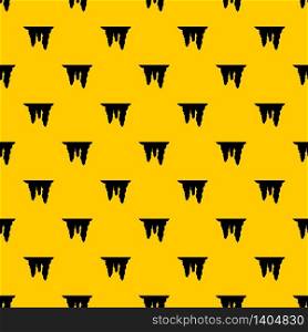 Icicles pattern seamless vector repeat geometric yellow for any design. Icicles pattern vector