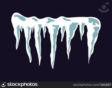 Icicles, snow cap, drift vector symbol icon design. Beautiful illustration isolated on white background
