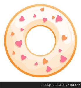 Icing donut icon cartoon vector. Sugar cake. Food cream. Icing donut icon cartoon vector. Sugar cake