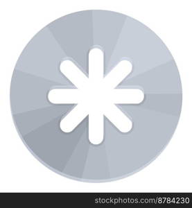 Icing nozzle star icon cartoon vector. Tube metallic. Frost equipment. Icing nozzle star icon cartoon vector. Tube metallic