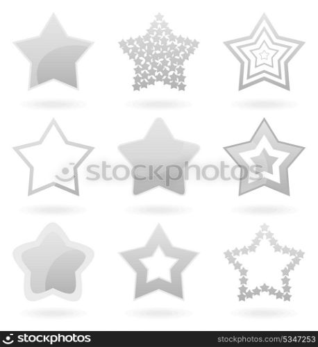 Icon a star4. Icon of a star of grey colour. A vector illustration