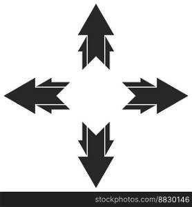 Icon arrow transfer move switch four 4 way exchange logo