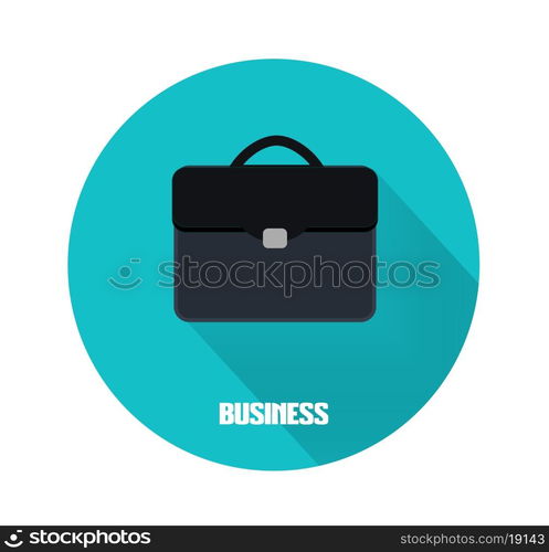 Icon business briefcase black