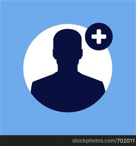 Icon business man in circle. Flat design. Eps10. Icon business man in circle. Flat design