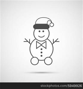 Icon Christmas snowman for holiday season. Icon Christmas snowman for holiday season.