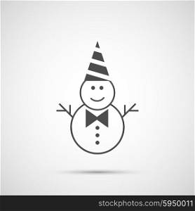 Icon Christmas snowman for holiday season. Icon Christmas snowman for holiday season.