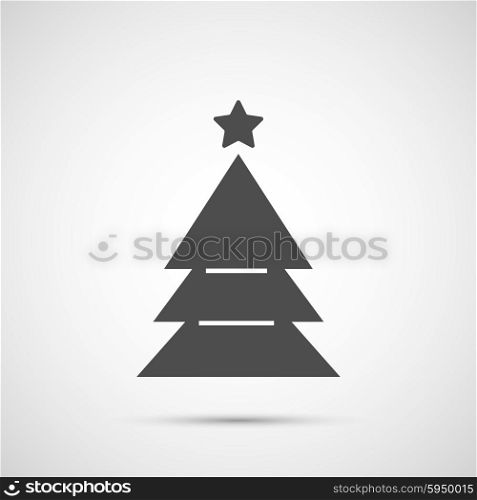 Icon Christmas tree for holiday season. Icon Christmas tree for holiday season.