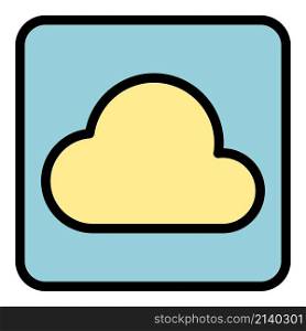 Icon cloud interface icon. Outline Icon cloud interface vector icon color flat isolated. icon color outline vector