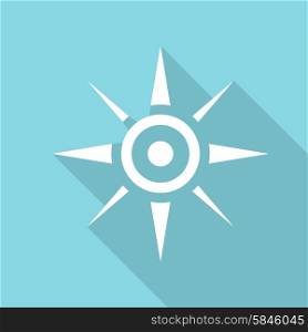 Icon Compass with a long shadow