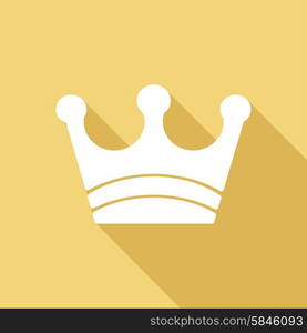 Icon Crown with a long shadow