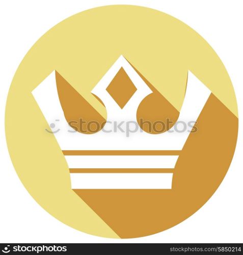 Icon Crown with a long shadow